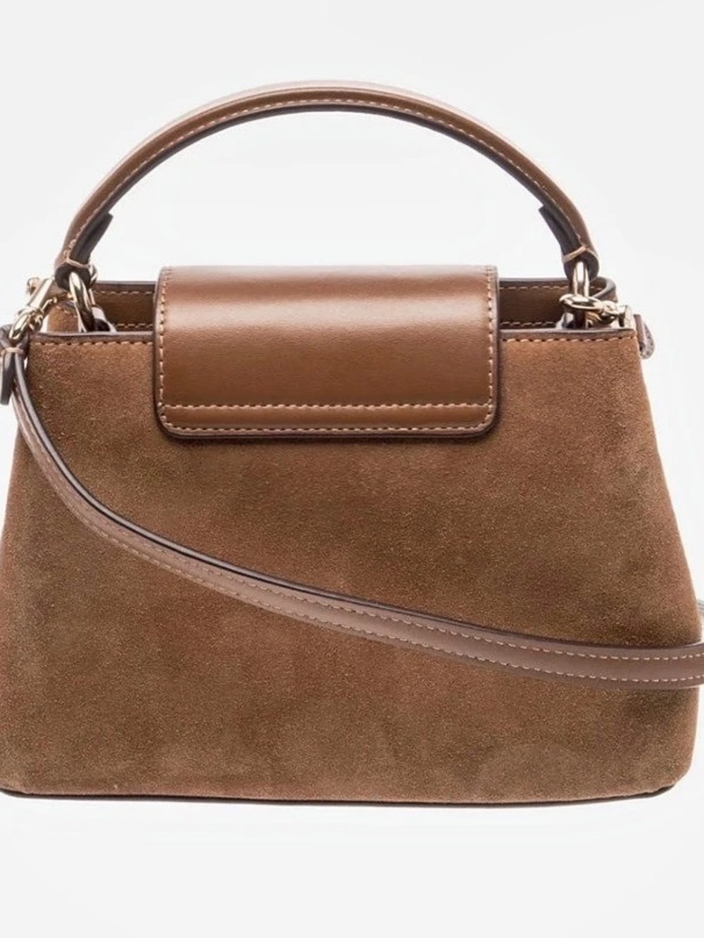Coach Suede Top Handle Handbag in Brown - Picture 3 of 4